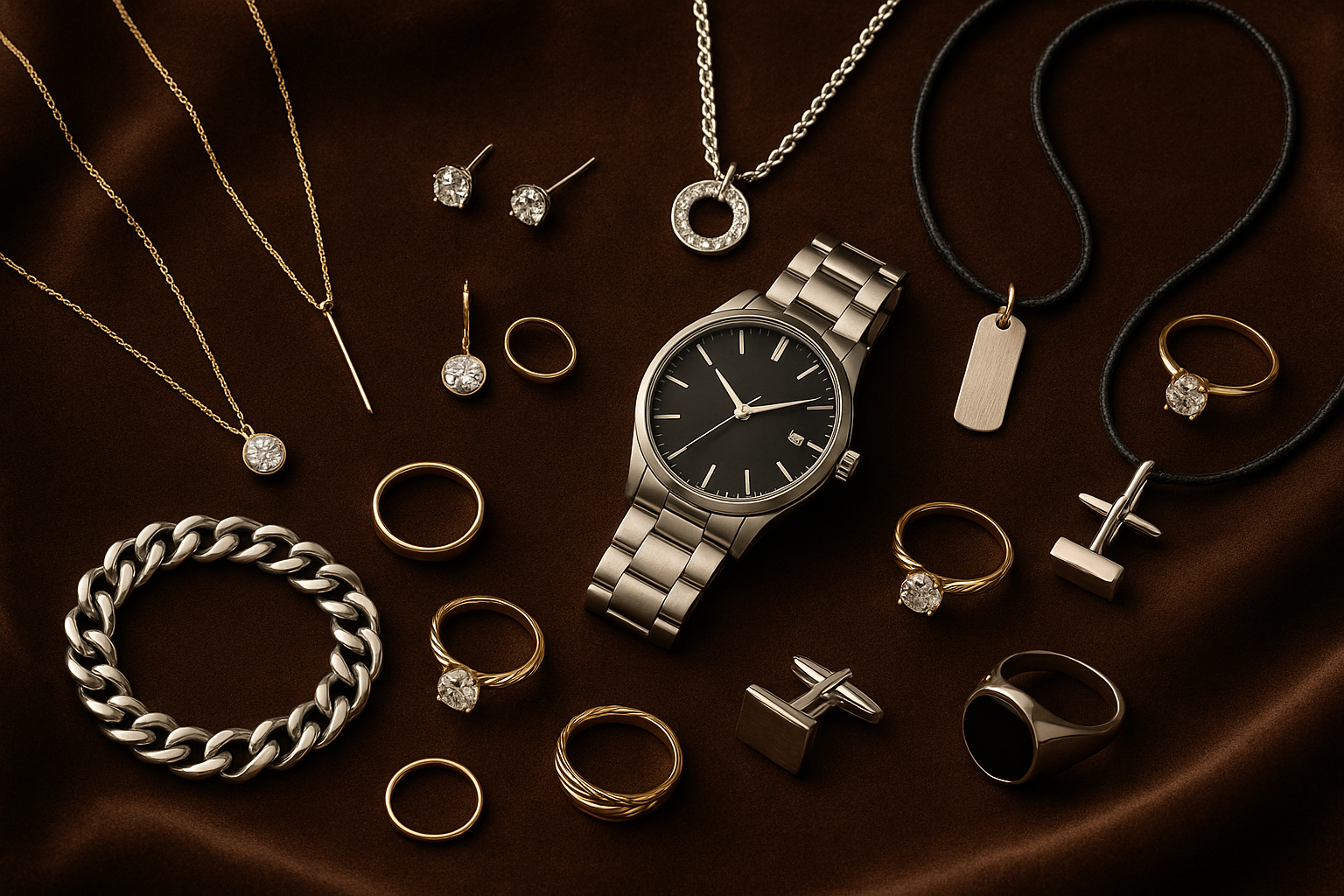 accessories like jewellery, bracelet, pendant, earings etc for both male and female